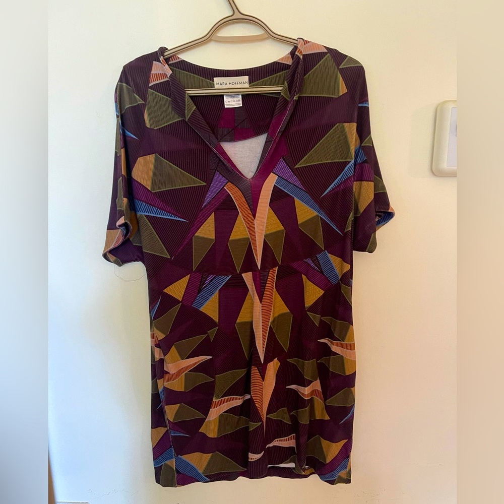 MARA HOFFMAN cotton feel loose shirt dress
